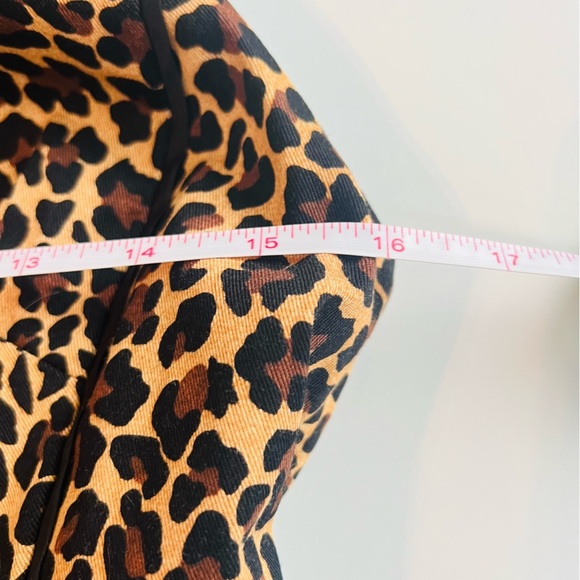 J. Crew Leopard Print Piped Slimming Knee Length Sleeveless Sheath Dress 4 - Picture 5 of 14